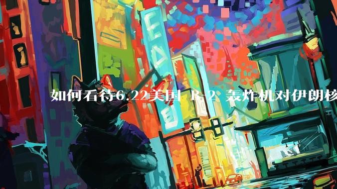 如何看待6.22美国 B-2 轰炸机对伊朗核设施进行轰炸？